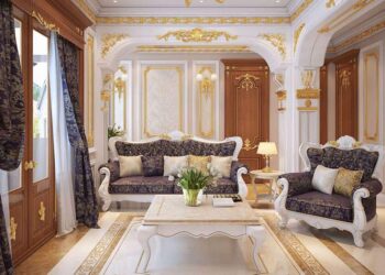 Cách phối màu gạch ốp tường phòng khách độc đáo 2022