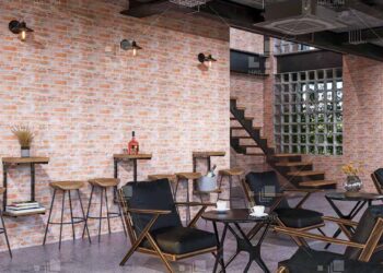 Độc đáo với gạch ốp tường trang trí phòng khách đẹp lạ