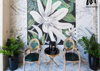 Ấn tượng trang trí tường nhà đẹp với gạch mosaic