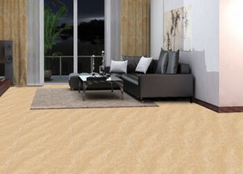 Gạch lát nền màu nâu vàng, điểm nhấn ấn tượng cho mọi không gian